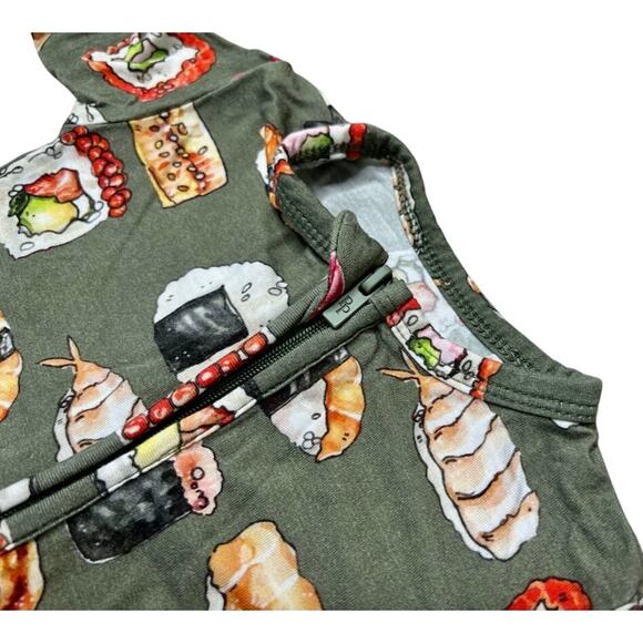 Posh Peanut Bamboo Green Sushi Footie 3-6 months Foodie Whimsygoth Fantasy - Picture 3 of 10